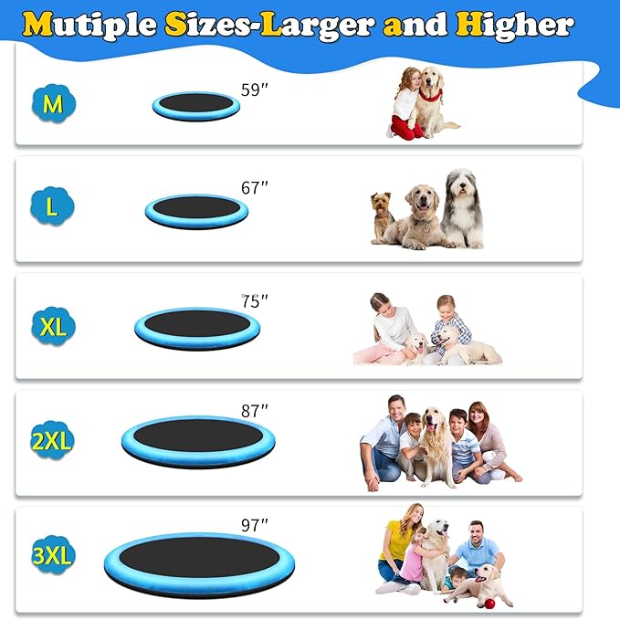 67" Non-Slip Splash Pad for Kids and Dog, Thicken Sprinkler Pool Summer Outdoor Water Toys