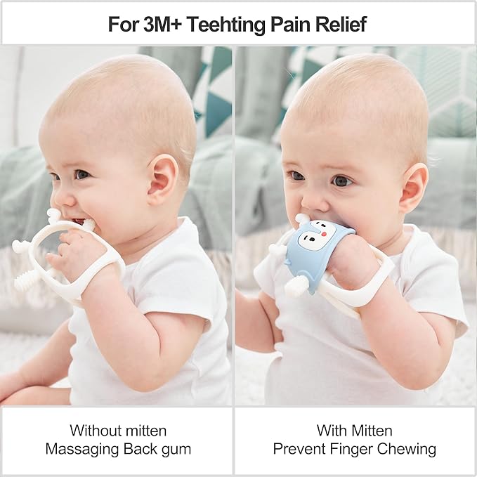 Smily Mia Penguin and Reindeer 2Pack Baby Teething Toys Gift 0-18Months Babies