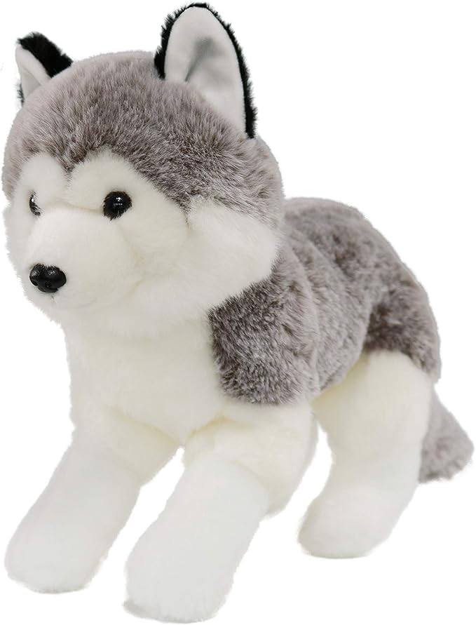 Ice King Bear Lifelike Siberian Husky Stuffed Animal - Plush Toy 13 Inches