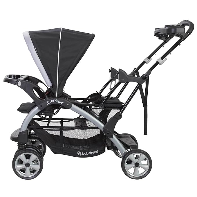 Baby Trend Infant and Toddler Double Stroller & 2 Car Seat Combo, 3 Pc Set, Stormy - Portable and Lightweight Stroller Duo and Car Seat Travel System Tandem