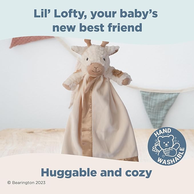 Bearington Lil' Lofty 18 Inch Giraffe Loveys for Babies - Security Blanket for Babies