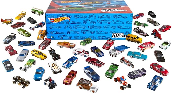Hot Wheels Toy Trucks & Cars, 50-Pack 50 1:64