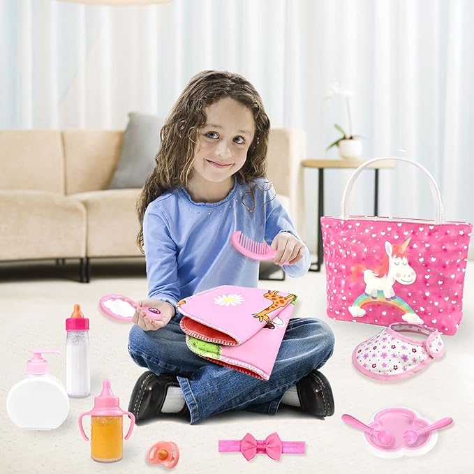 BNUZEIYI Baby Doll Accessories -Baby Doll Feeding and Caring Set 14-16 Inch 18 Inch