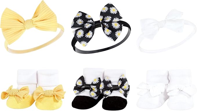 Hudson Baby Girl's Headband and Socks Giftset