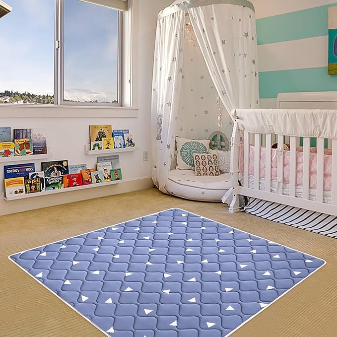 Premium Foam Baby Play Mat, 50x50 Inch Foldable and Machine Washable Crawling Mat
