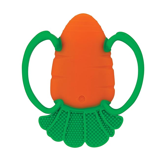 Nuby Veggie Teether for Teething Relief - Soft Baby Teething Toy 3+ Months