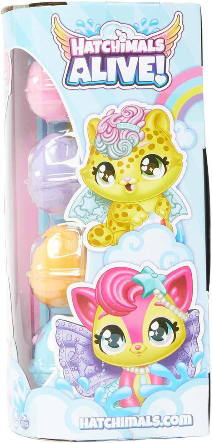 Hatchimals Alive, Hatchi-Nursery Playset Toy with 4 Mini Figures in Self-Hatching Eggs 13 Accessories, 3 and 4)