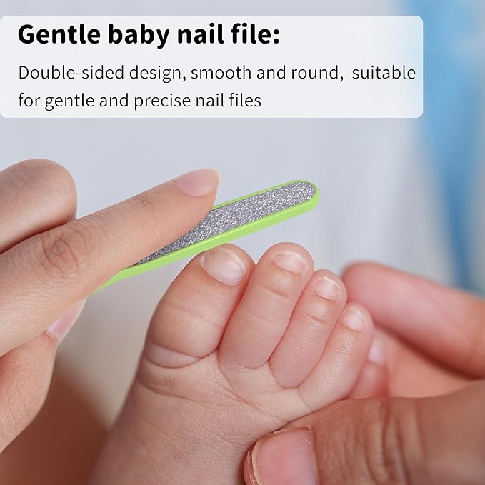 Baby Nail Clippers Kit Baby Grooming Set with Nail Clippers, Scissors, Nail File & Tweezers Baby Care Kit Fingernail Cutter for Baby,Newborn,Infant,Toddler,Kid(Green)