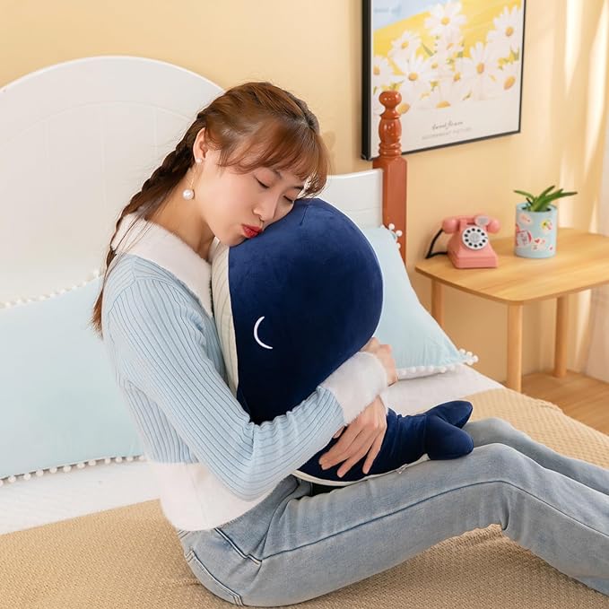 Gentle Whale Plush Toy Ultra Soft Cotton Sea Mammal Doll 18inch)