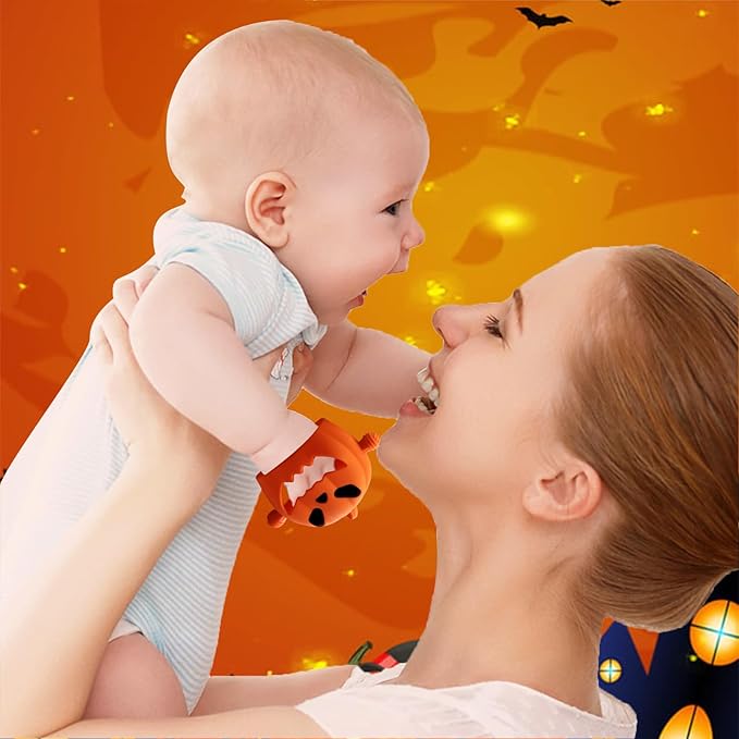 Halloween teethers for Baby, Cute Cartoon Baby Teething Toy 3-6 Months 6-12 Months