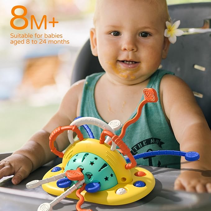 High Chair Toys with Suction Cup, Montessori Toys for 1 Year Old
