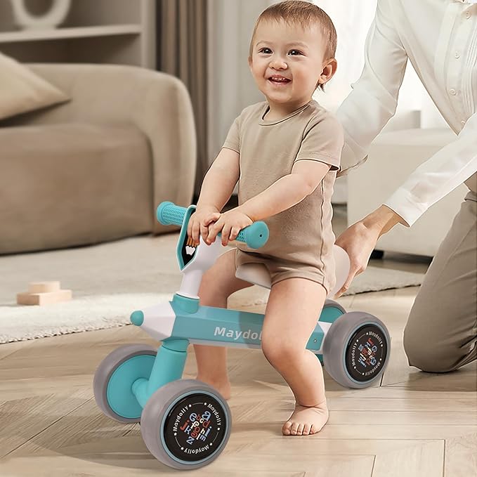 Maydolly Baby Balance Bike Bicycle Toys for 1 Year Old 10-24 Months 4 Wheels