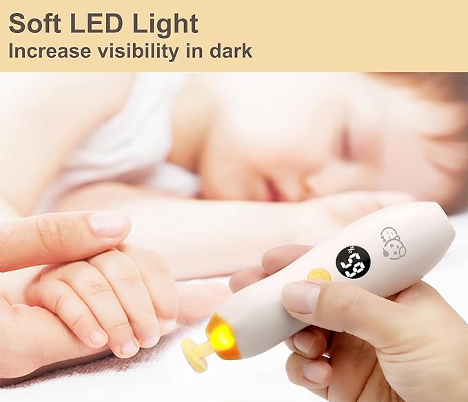 Royal Angels Rechargeable Baby Nail Trimmer 22 in 1, Safe Electric Baby Nail File 13 Replacements,
