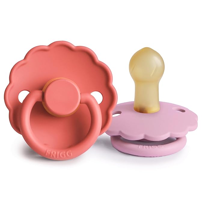 FRIGG Daisy Natural Rubber Baby Pacifier | Made in Denmark 1) 2-Pack