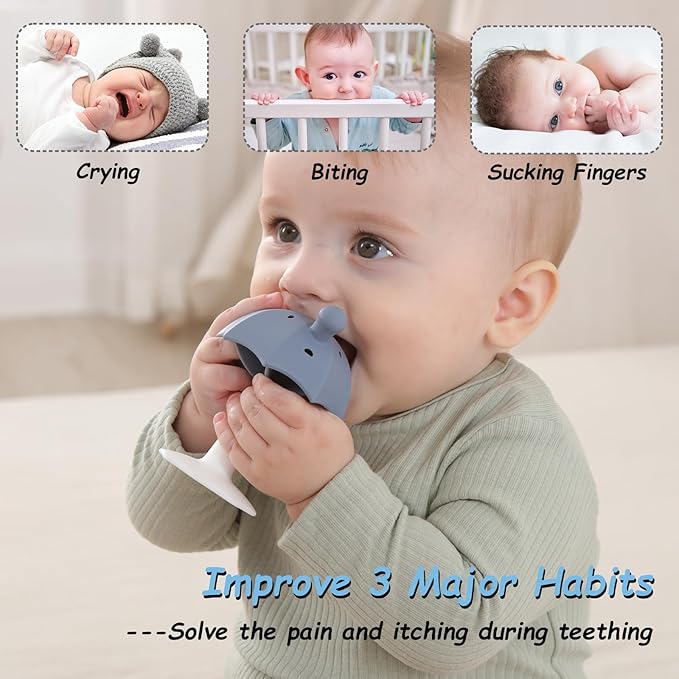 Umbrella Baby Teether with Suction Base, Keeping Babys Busy 0-6 Months, 6-12 Months 12-24 Months,