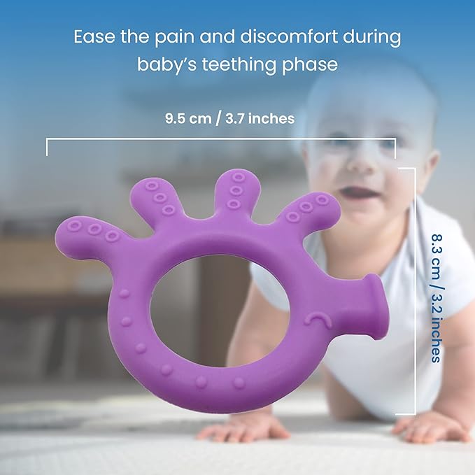 Silicone Finger Teether Toy - Handheld Teething Relief for Girls & Boys