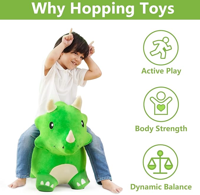 iPlay, iLearn Bouncy Pals Dinosaur Hopper Toy 2 Year Old Boy 3 4 5 6