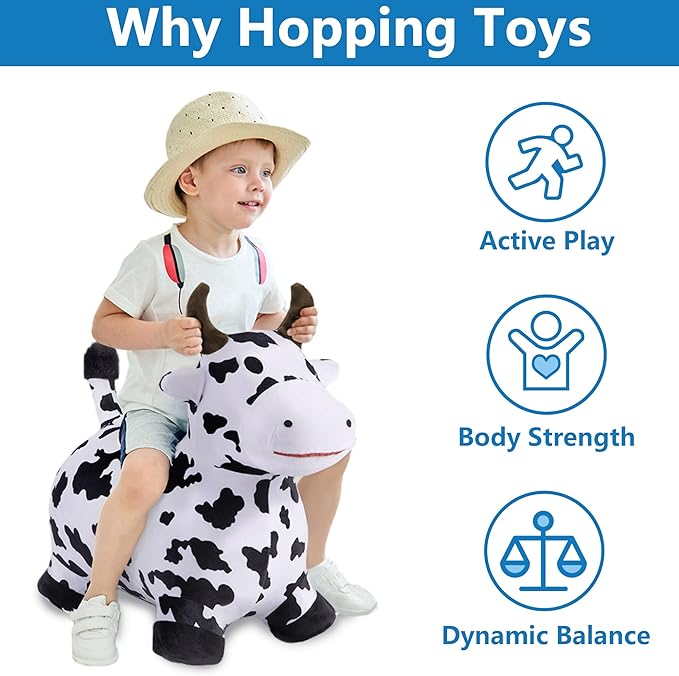 iPlay, iLearn Bouncy Pals Cow Hopping Horse 18 Months 2 3 4 5