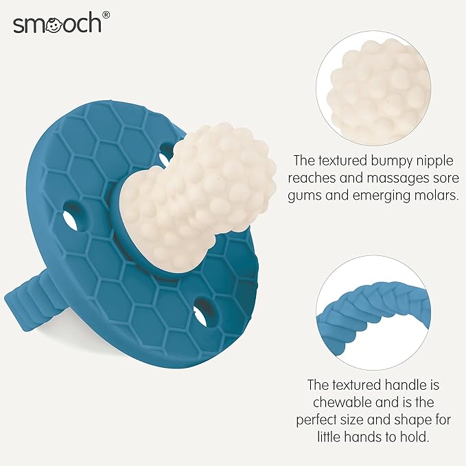 Soothipop Silicone Pacifier Teething Toys for Babies 0-6 Months 12, 18 Months - Pacifier Shaped Baby Teether