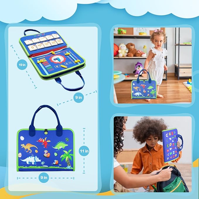 Hi-Tech Busy Board Toys, Busy Book for Toddlers 1-5 Year Old