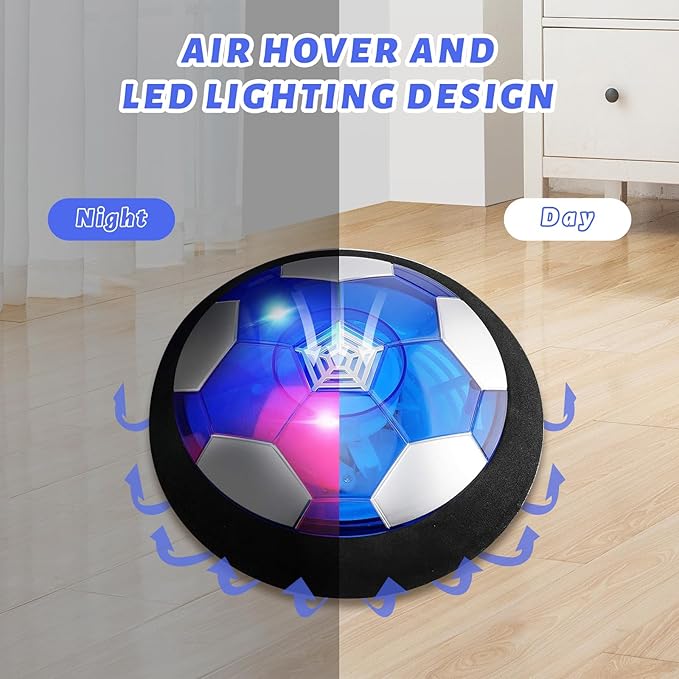 Hover Soccer Ball Set for Kids, 3-in-1 Air Hover Soccer Hockey Toy Set 3-12 Years