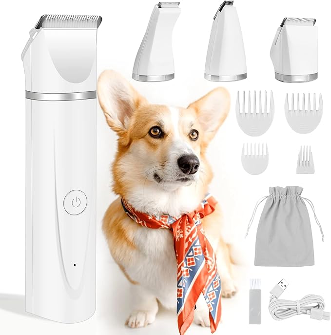 FERRISA Dog Clipper Grooming Kit Women's Leather Small Wristlet Purses, (White)