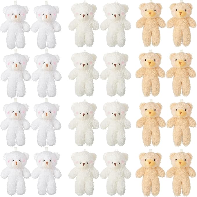 Skylety 24 Pcs Mini Bears 4.7 Inch Tiny Doll Bulk