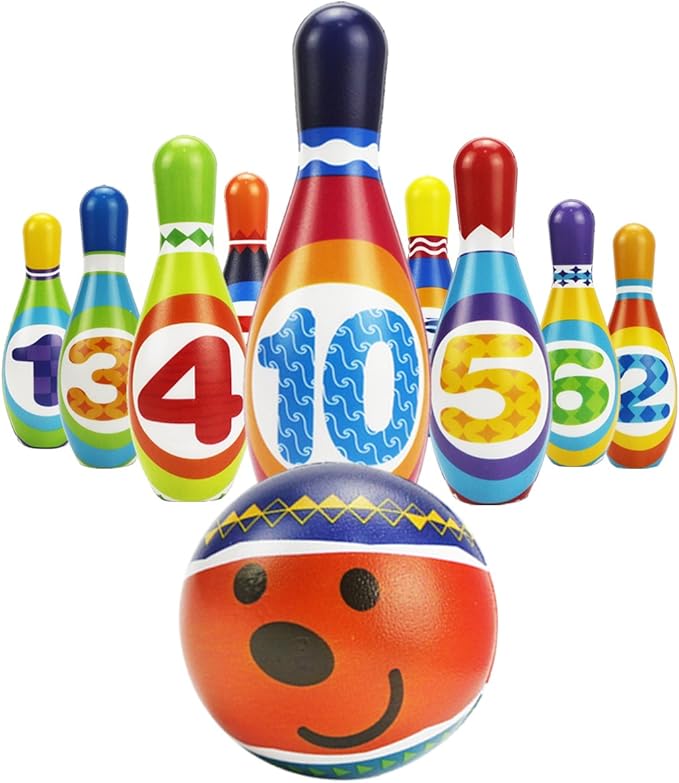 iPlay, iLearn Kids Bowling Toys Set 10 Foam 18 24 2 3