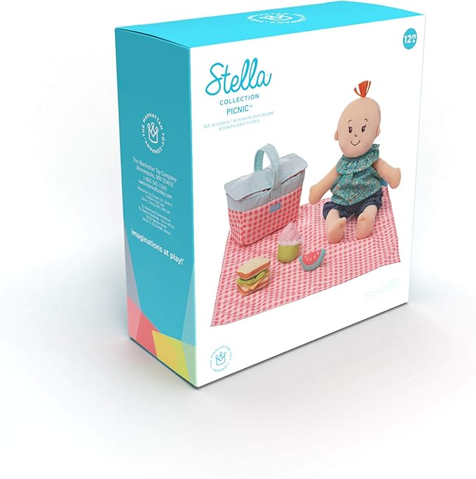 Manhattan Toy Stella Collection Picnic 5 Piece Baby Doll Picnic 12" and 15" Stella