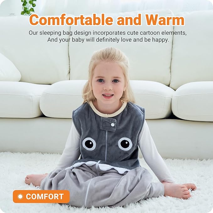 Baby Sleeping Sack Sleeveless, Toddler Sleeping Bag with Legs