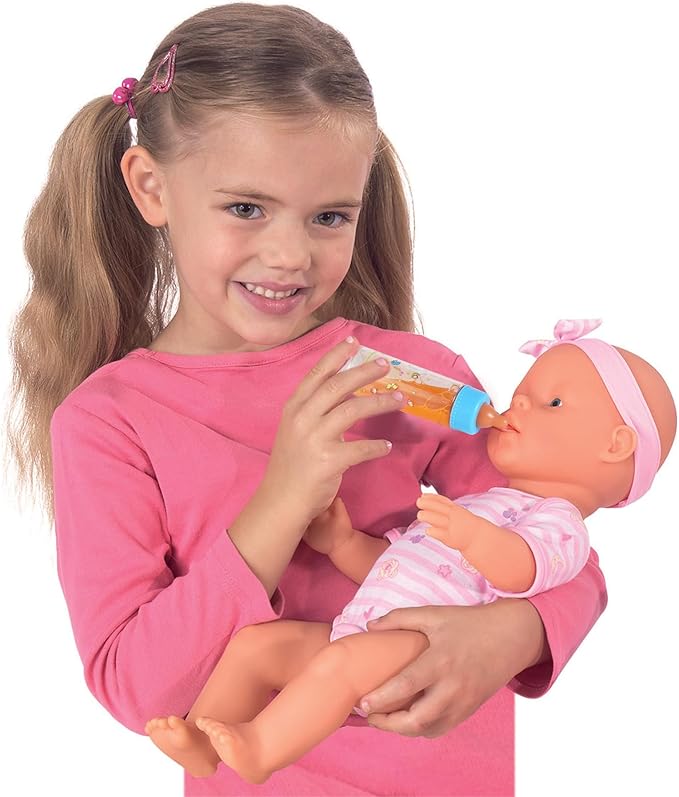 Magic Disappearing Milk and Juice Bottles with Pacifiers for Baby Doll Accessories,6 Pieces Pretend Play Feeding Toy Set 4 Bottles 2 Pacifiers