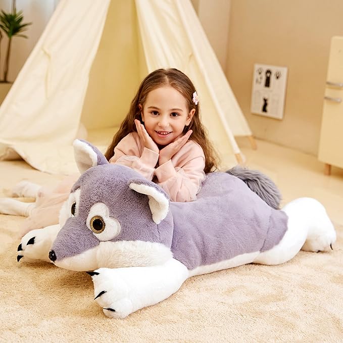 IKASA Giant Wolf Stuffed Animal Plush Toy, 30" Large Jumbo
