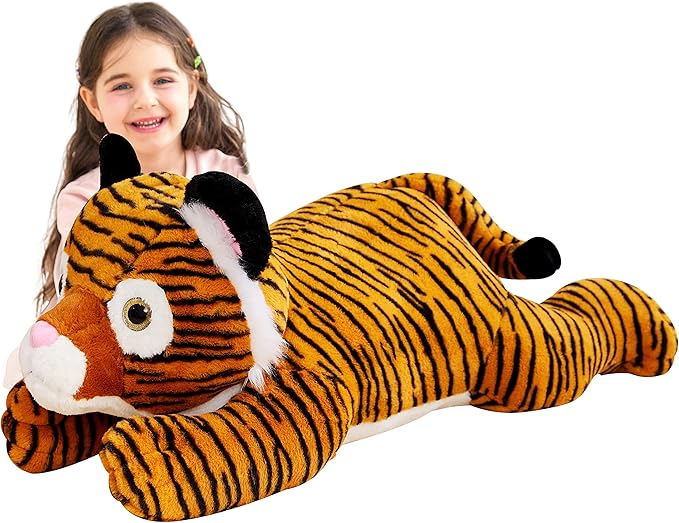 IKASA Giant Tiger Stuffed Animal Plush Toy,Large Cute 30" Jumbo Soft Toys