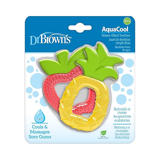 Dr. Brown's Flexees Pink Bunny Silicone Baby Teether, BPA Free 3m+ and 2 Pack, 3m+ Bundle