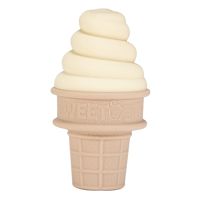 SweeTooth Ice Cream Cone Shaped Baby Teether - Yummy Yellow