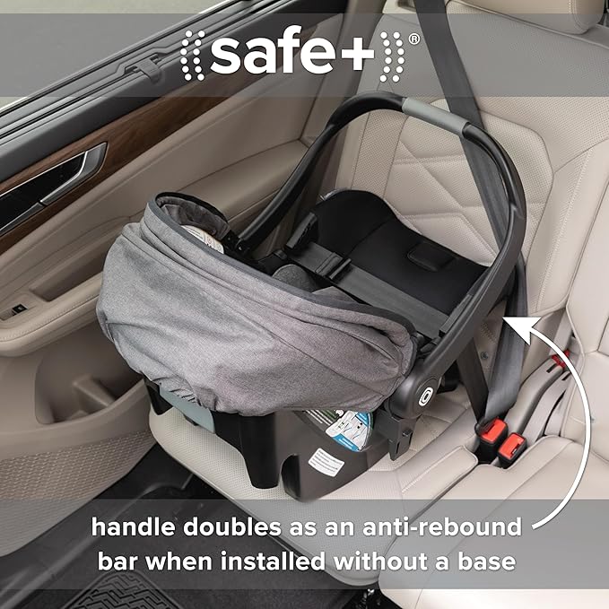 Diono Quantum 4 3-in-1 Travel System with LiteClik 30 R SafePlus Infant Car Seat and Base, Rear-Facing for Infants 4-30lbs, Includes Infant Car Seat Folding Stroller and Toddler Seat (Gray Slate)