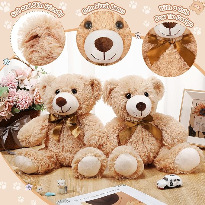 HyDren 36 Pieces 14 Inches Stuffed Bears Animals Plush Toys