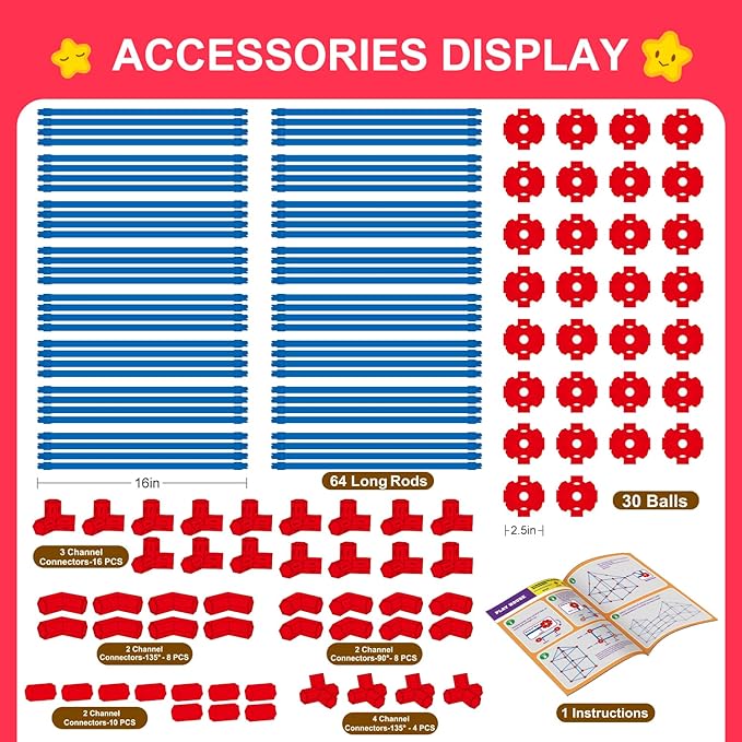 Fort Building Kit for Kids,STEM Construction Toys 4 5 6 7 8 9 10 11 12 Years Activity,140 Pcs,Original