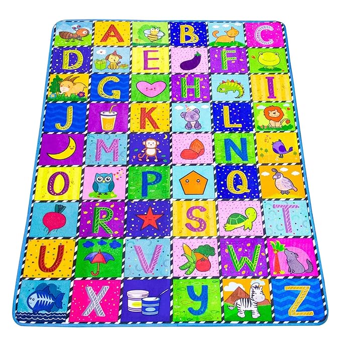 teytoy Baby Cotton, Crawling Mat Super Soft Carpet Plush Surface Non-Slip Design (59 x 44 Inch)