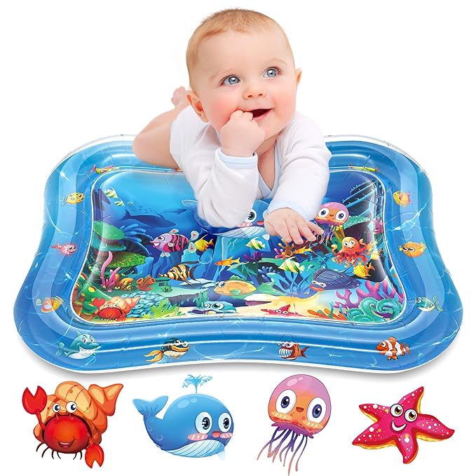 Infinno Inflatable Tummy Time Mat Premium Baby Water Play Mat for Infants and Toddlers Baby Toys for 3 to 24 Months, Strengthen Your Baby's Muscles