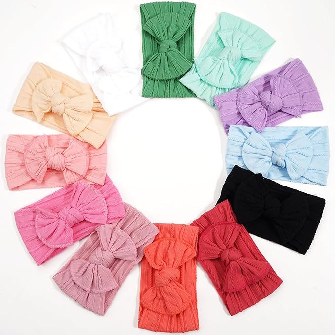 C횋LLOT Super Stretchy Soft Knot Headbands with Hair Bows Head