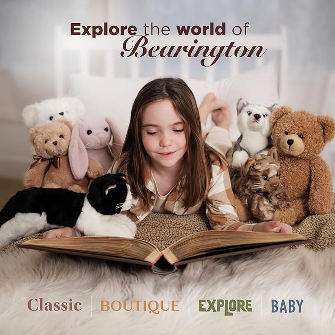 Bearington Baby Blessings Snuggler, 15 Inch White Lamb Plush Stuffed Animal Security Blanket Lovey for Babies