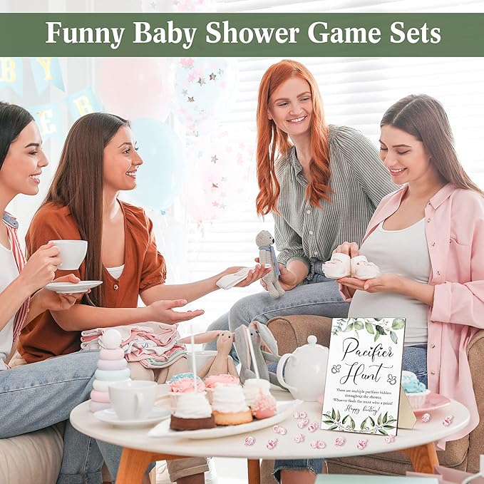 51 Pcs Cool Baby Shower Games Include Baby Pacifier Hunt 50 Acrylic