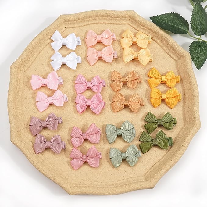 C횋LLOT Baby Hair Clips, 50PCS 2" Fully Lined Hair Bows for Girls