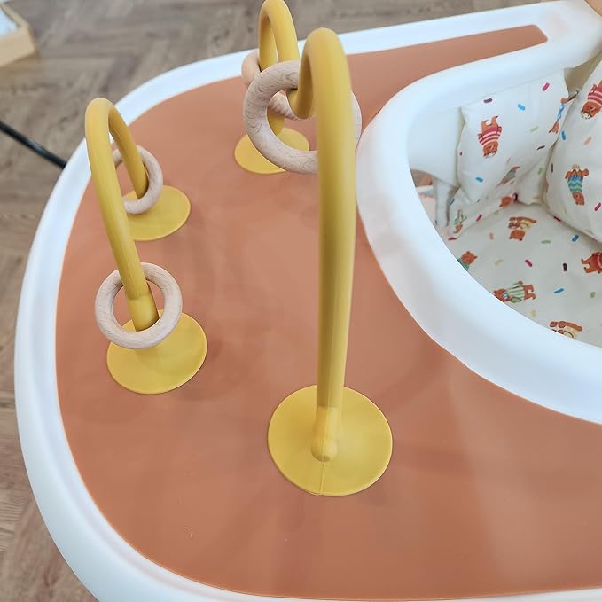High Chair Toys with Suction Cups | Silicone & Wooden High Chair Suction Cup Toys for Babies 6-12 Months