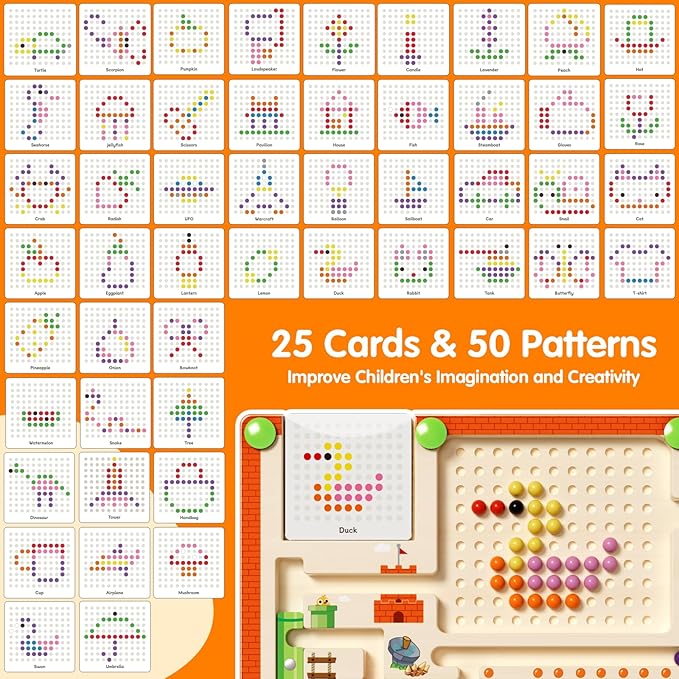 Magnetic Color and Number Maze Montessori Toys for 3+ Year