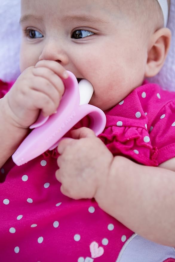 Baby Banana The Original Toothbrush Training Teether Toy, for Babies Infants Toddlers; Teething Relief for Sore Gums
