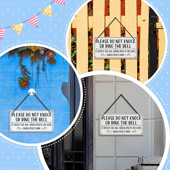 Putuo Decor Do Not Ring Doorbell Sign Baby Sleeping