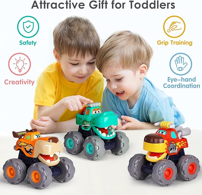 iPlay, iLearn Toddler Monster Truck Toys 1 2 3 Year 12 18 24 Month