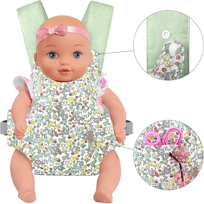 GAGAKU Baby Doll Carrier Stuffed Animal Carrier for Girls Doll 12 to 24 inch